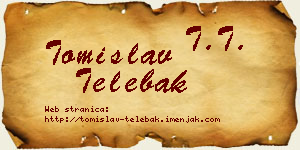 Tomislav Telebak vizit kartica